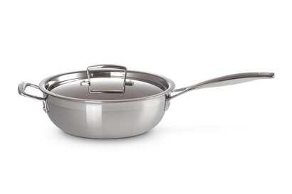 Padella dello chef con manico e maniglia in acciaio inox interno antiaderente