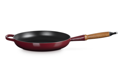 Padella Evolution con manico in legno in ghisa vetrificata