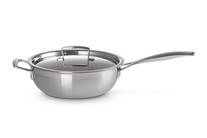 Padella dello chef con manico e maniglia in acciaio inox interno antiaderente