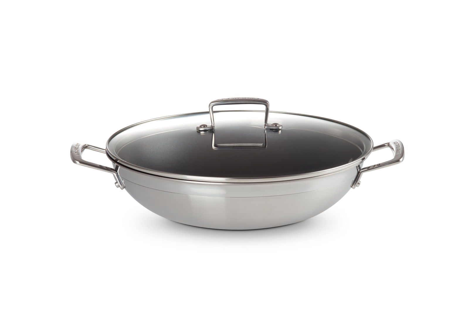 padelle e padelle di ricambio Angoily Coperchio in acciaio inox per pentole coperchio in ghisa 30 cm coperchio per wok con finestra trasparente facile da impugnare 