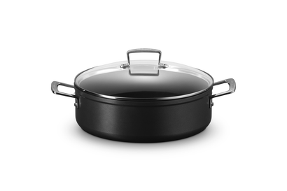 Sauté in alluminio antiaderente con coperchio vetro
