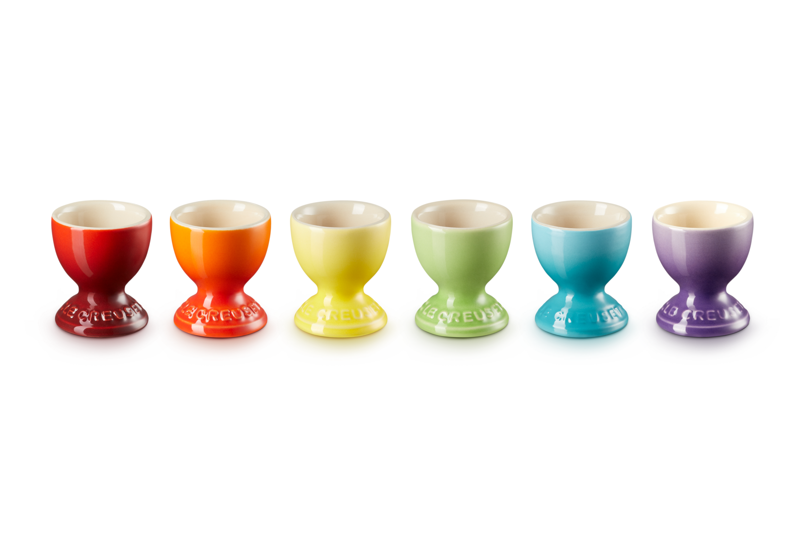 Ciliegia Set di 2 5.3 x 5.3 x 5.9 cm Le Creuset Portauova in Gres Vetrificato 9 g 