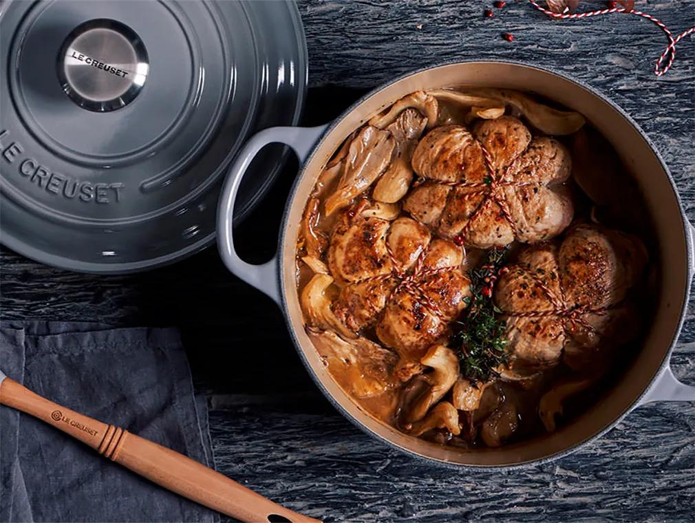 Petti di pollo farciti con champignons