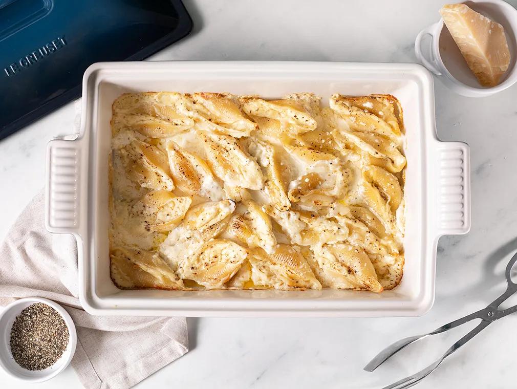 Conchiglioni ripieni alla cacio e pepe