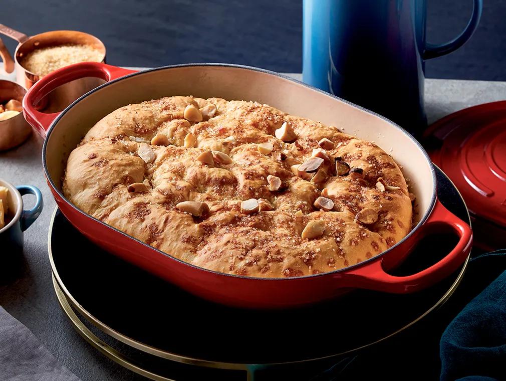 Focaccia soffice con zucca frutta secca