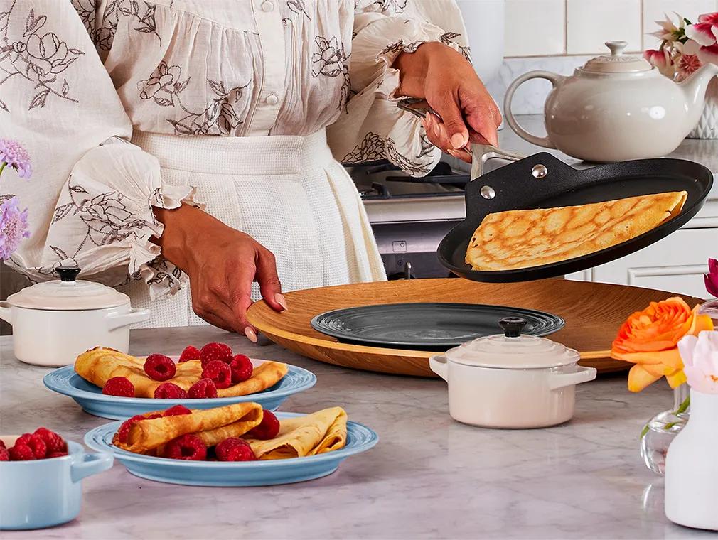 Crêpes alla panna e fragole della domenica mattina